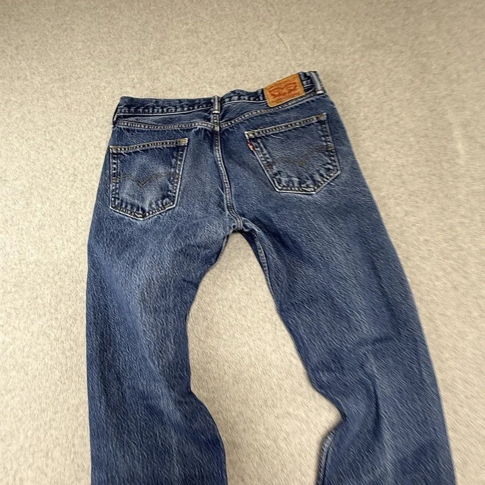 Levi's 505 Jeans Mens 34x34 Blue‎ Regular Straight Dark Wash Denim
